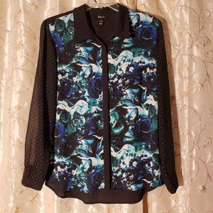 Extra Larg Button Down Printed Top by Style&Co. XL